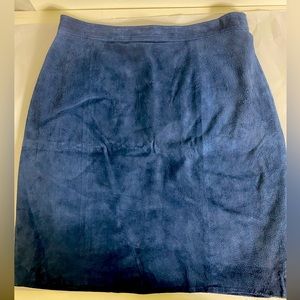 Vintage Rock Creek navy suede pencil skirt